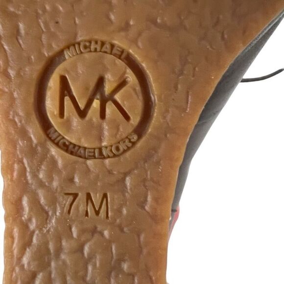 Michael Kors Booties Boots Shoes Wedge Leather Brown - Picture 6 of 7